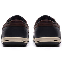 Navy Combi Clarks Mens Orson Sail Boat Shoes Heel