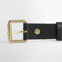 Black Barbour Maia Leather Belt buckle
