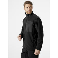 Black Helly Hansen Mens Daybreaker Block Microfleece Jacket on model