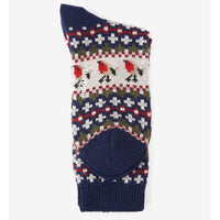 Navy Barbour Womens Robin Fair Isle Sock back
