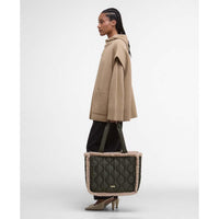 Olive Barbour Marnie Quilt Tote Bag On Model