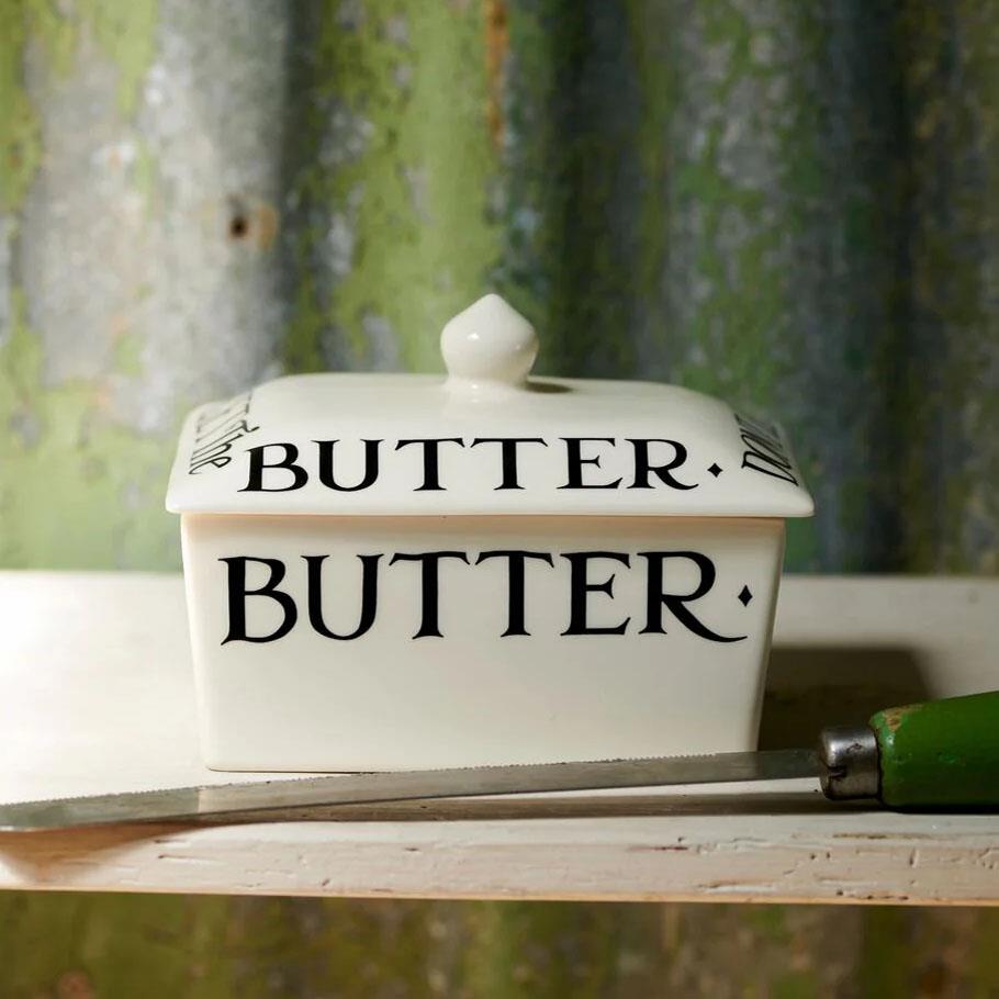 Emma Bridgewater Black Toast Half A Pound Small Butter Dish