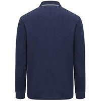 Navy Hoggs Of Fife Mens Moffat Rugby Shirt Back