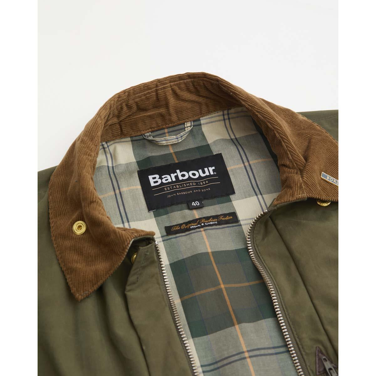 Ivy Green Barbour Mens Icons Border Casual Jacket lining