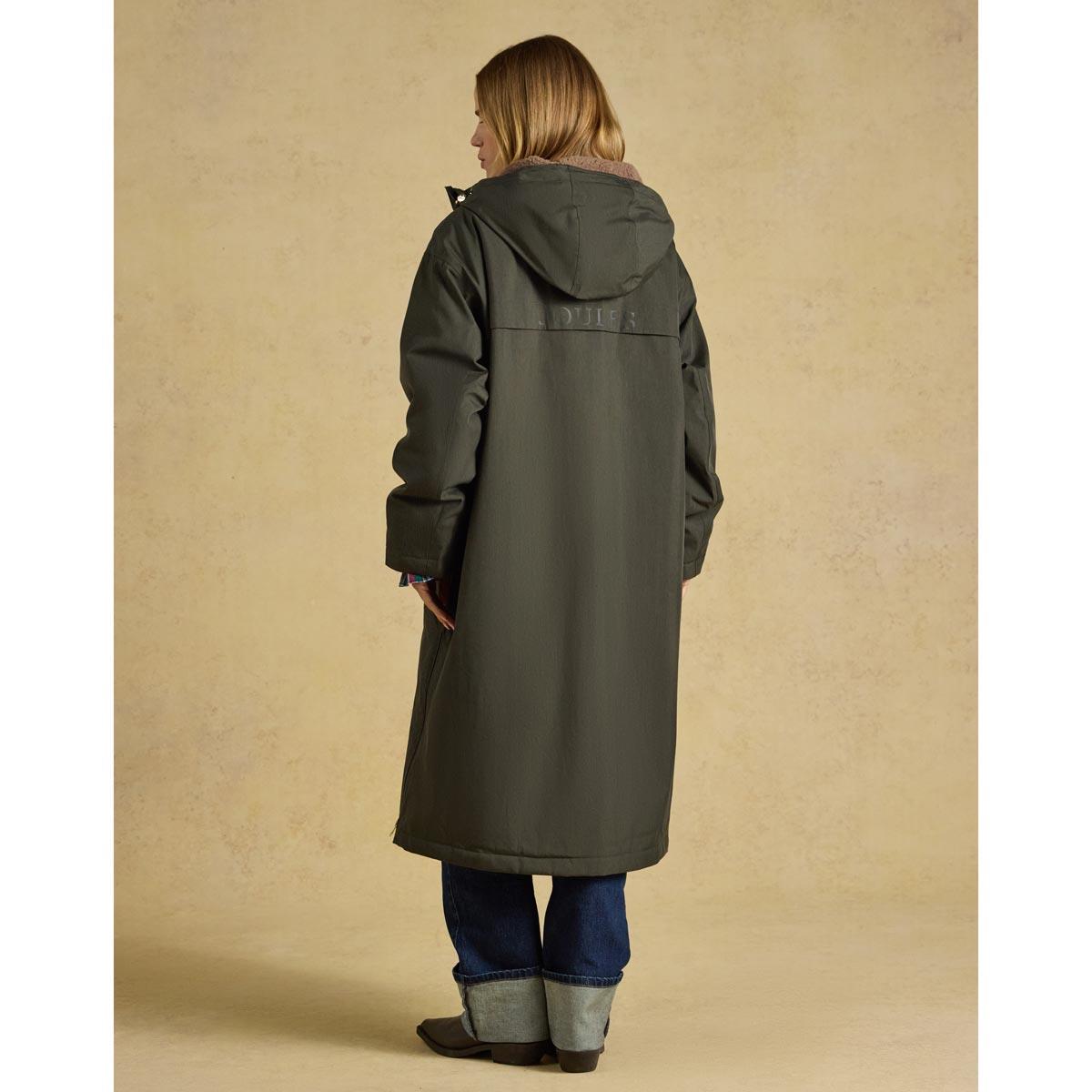 Joules Womens Coverall Oversized Fleece Lined Waterproof Coat