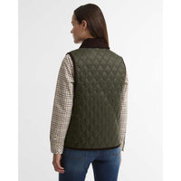 OLIVE Barbour Womens Darwen Quilted Gilet BACK