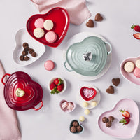 Le Creuset Stoneware Heart Serving Platter Lifestyle