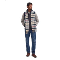 Dress Barbour Yaxley Tartan Scarf on model