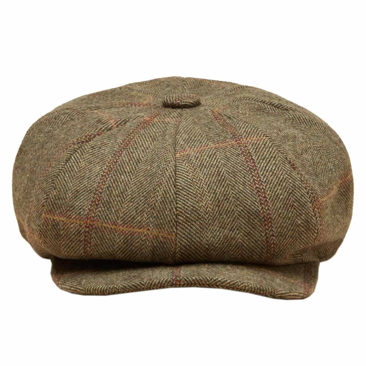 Khaki Tweed Joules Womens Harrogate Baker Boy Hat