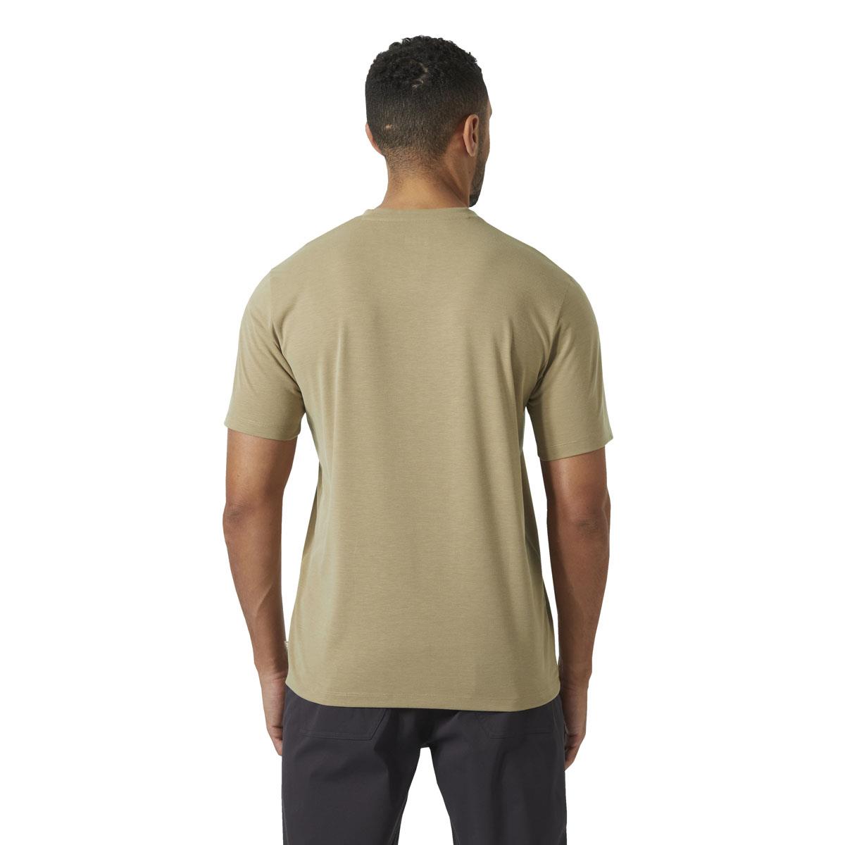 Pebble Helly Hansen Mens Skog Graphic T-Shirt back