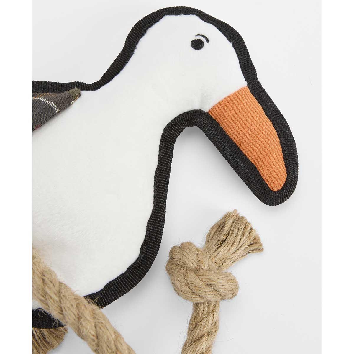 White Barbour Dog Seabird Toy cord