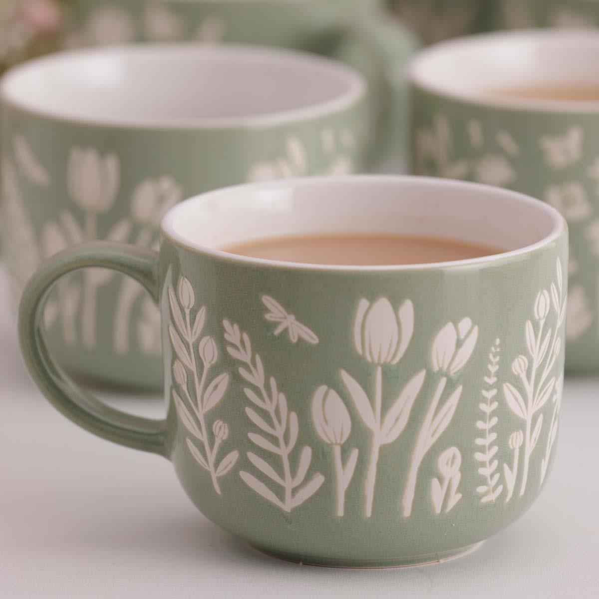 GREEN Mason Cash In The Meadow Flower Mug LS3