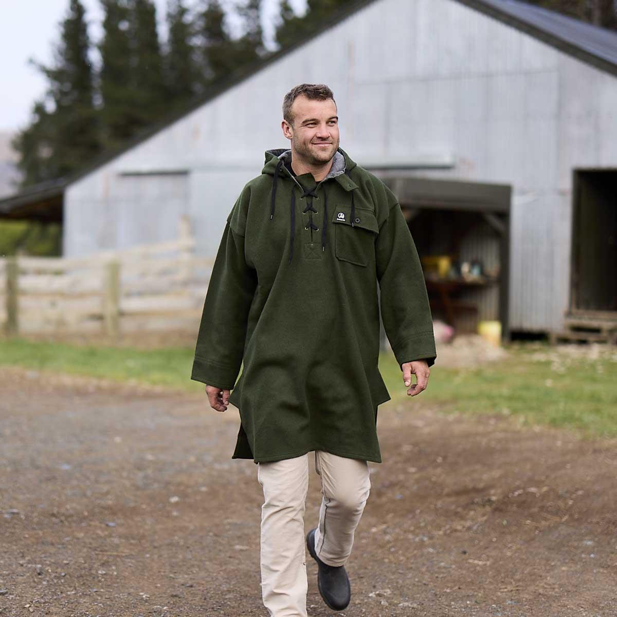 Olive Swanndri Mens Original Lace Front Bushshirt Lifestyle