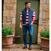Red Multi Dubarry Mens Goresbridge Rugby Top Full Length Lifestyle