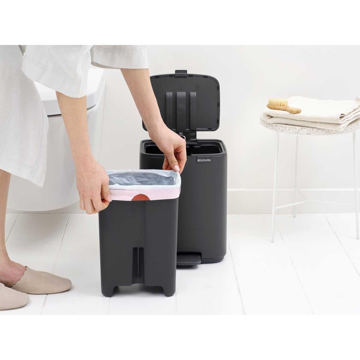 Mineral Infinite Grey Brabantia Bo Pedal Bin 7 Litre Lifestyle
