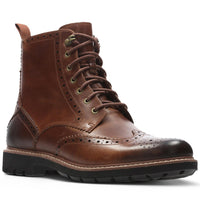 Dark Tan Leather Clarks Mens Batcombe Lord Boot