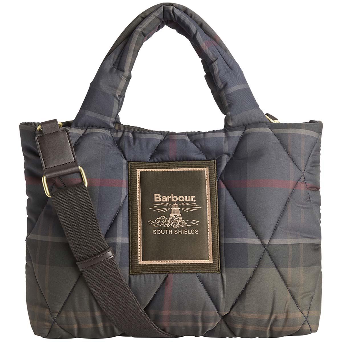Barbour Womens Tartan Arlene Mini Quilted Tote Bag
