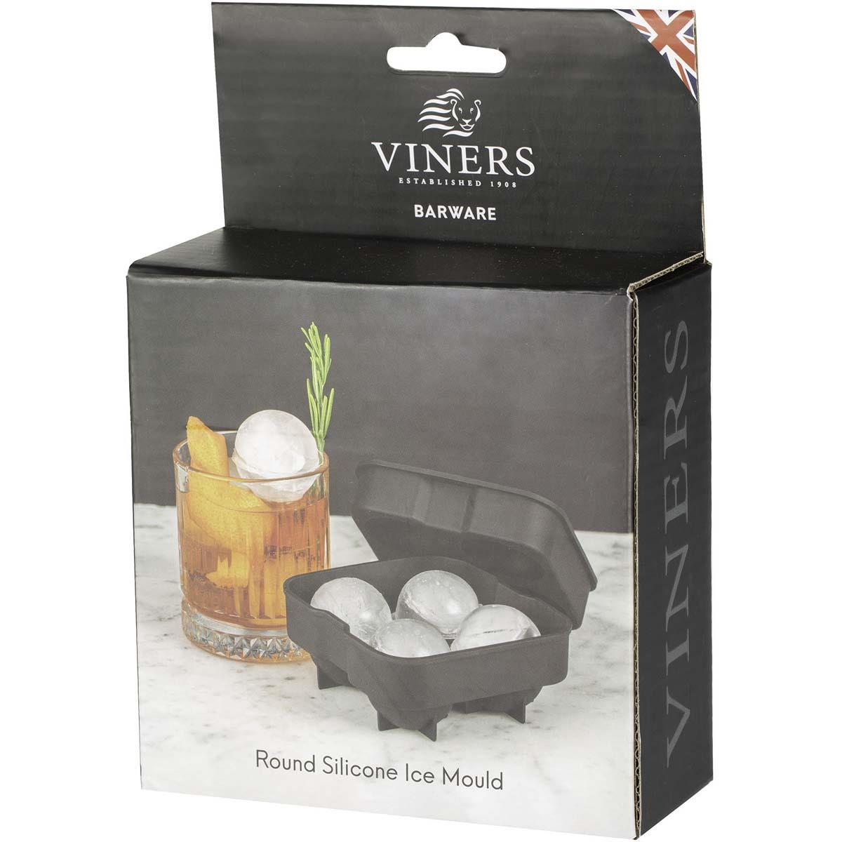 Viners Barware Round Silicone Ice Mould Giftbox BOX