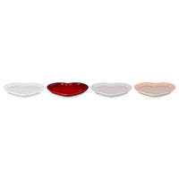 Le Creuset Stoneware Set of 4 Heart Plates side