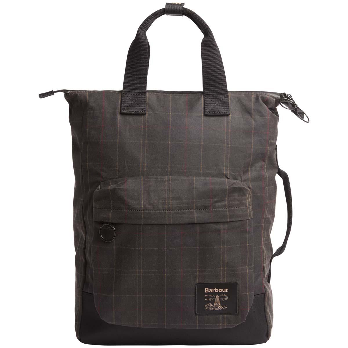 Barbour Field Tartan Wax Backpack