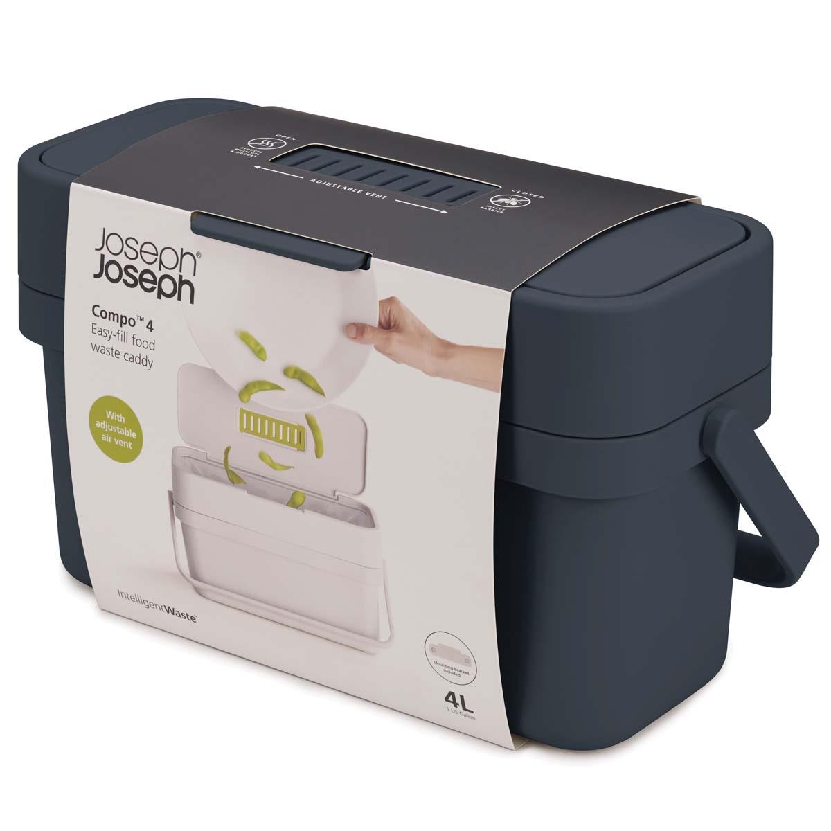 Grey Joseph Joseph Compo 4L Food Waste Caddy packaging