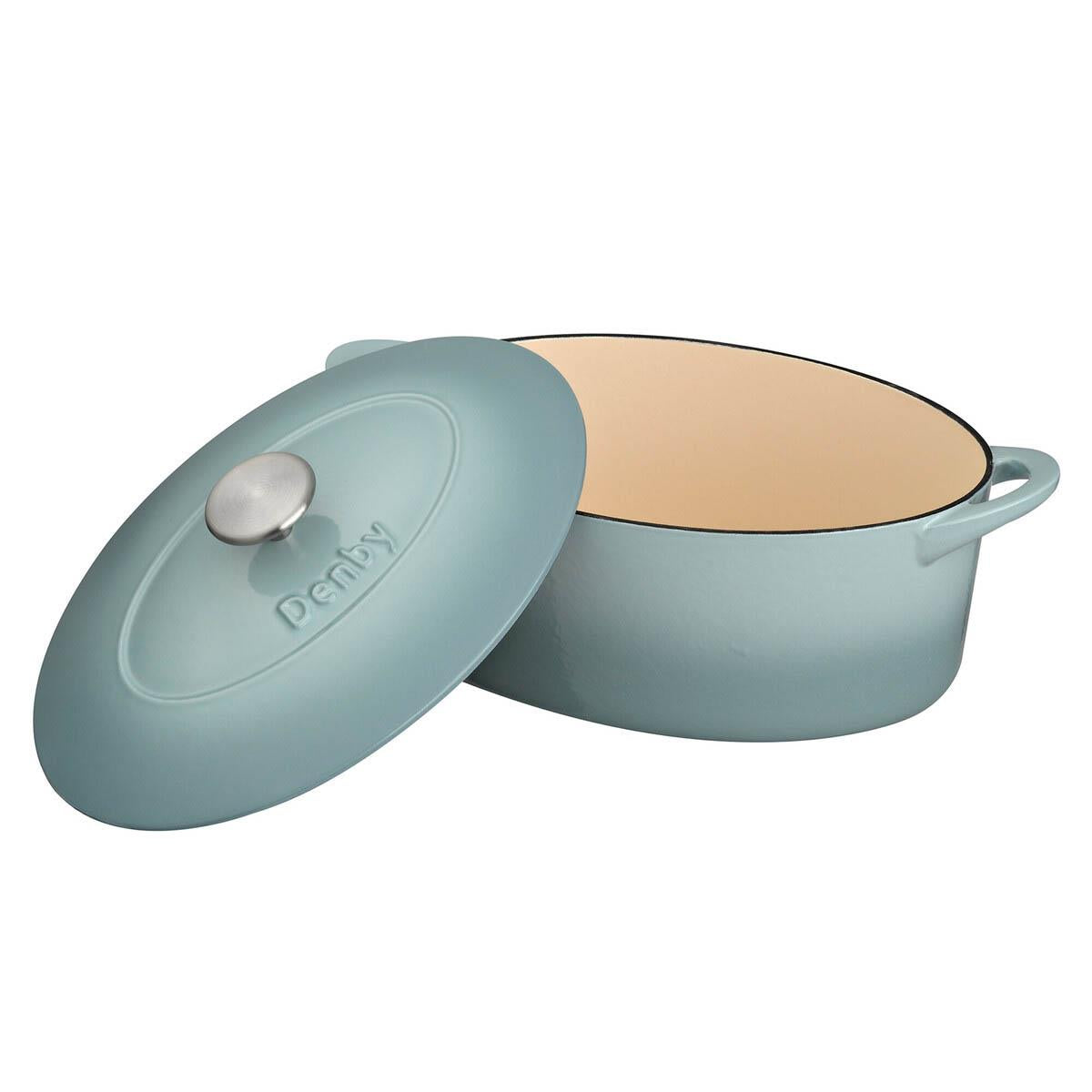 Denby Pavilion 28cm Cast Iron Oval Casserole Dish