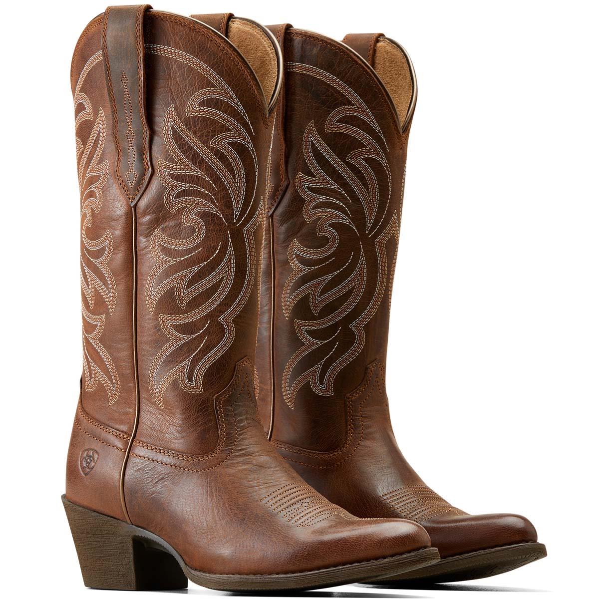Sassy Brown Ariat Womens Heritage J Toe Western Boot Pair
