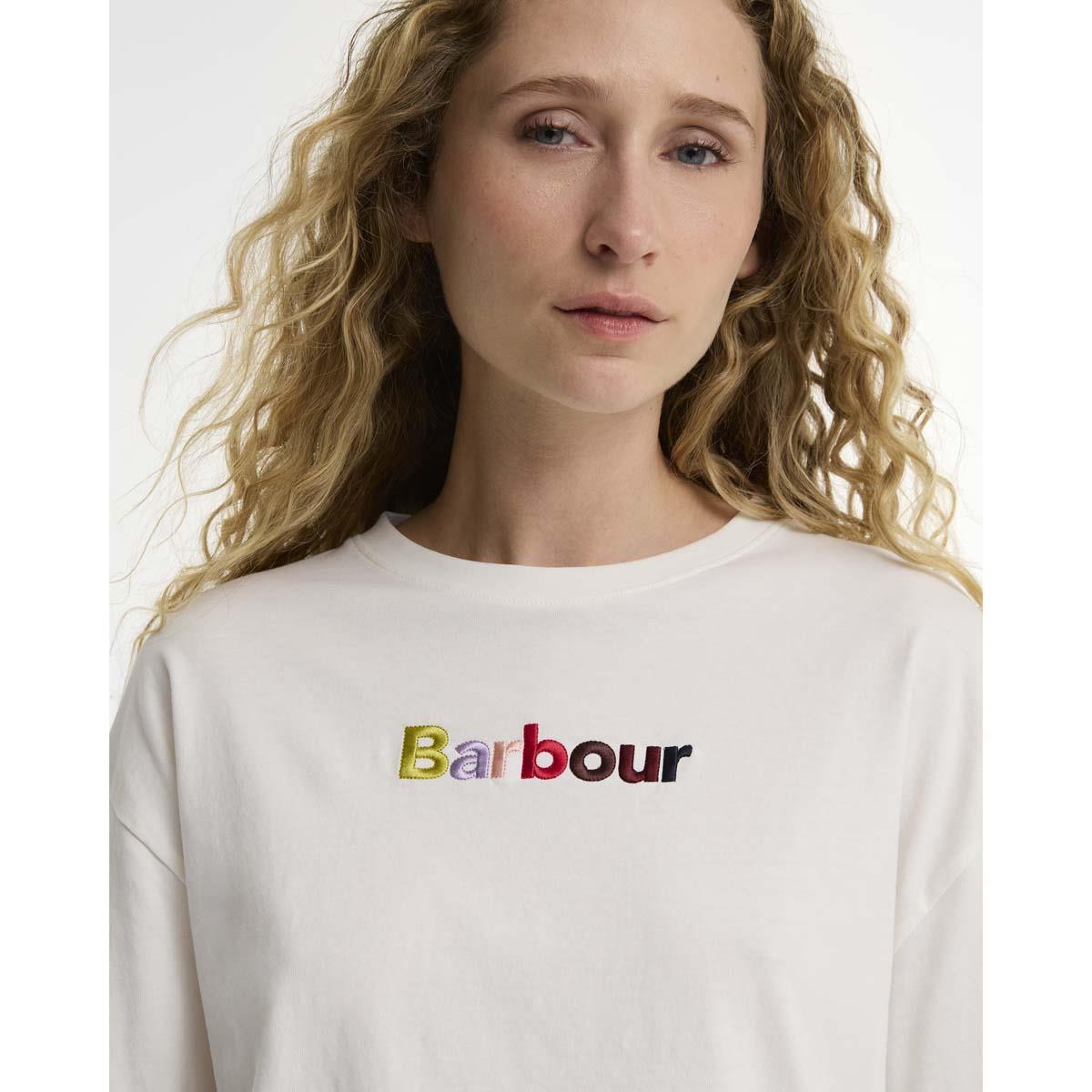 CLOUD Barbour Womens Amesbury Long Sleeve T-Shirt LOGO