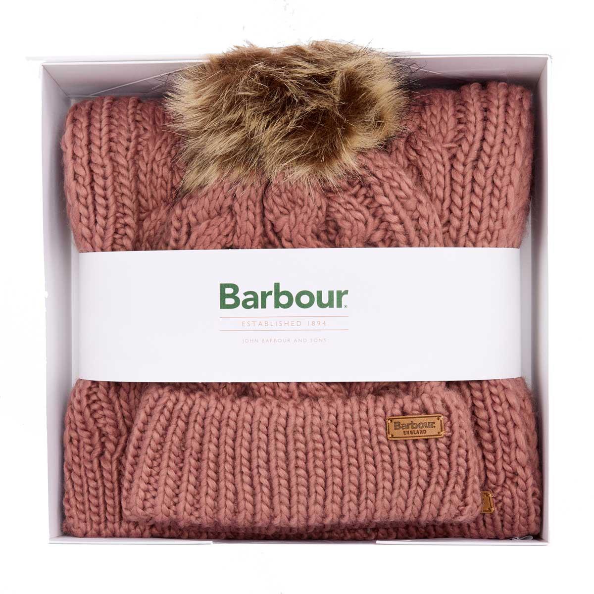 Barbour Womens Penshaw Beanie & Scarf Set