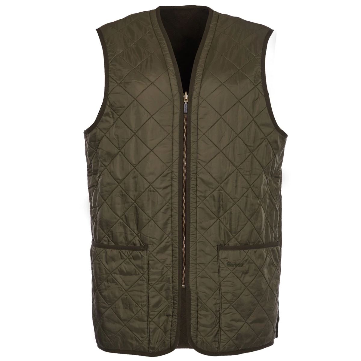 Olive Barbour Mens Polarquilt Zip-In Liner