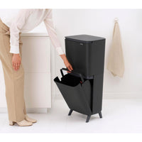 Dark Grey Brabantia Sortup Recycle Bin Hi 20+25 Litre Angle Lower Section