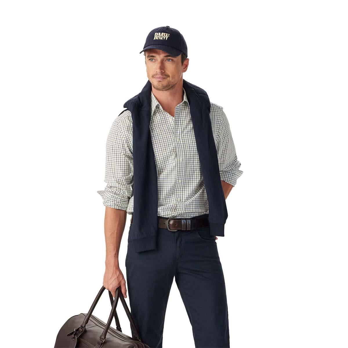 R.M. Williams Mens Newland Poplin Check Shirt