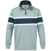 Powder Blue Schoffel Mens Exmouth Heritage 1/4 Zip
