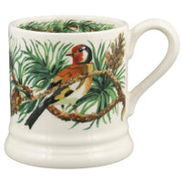 Emma Bridgewater Autumn Garden Birds Goldfinch in Spruce Half Pint Mug