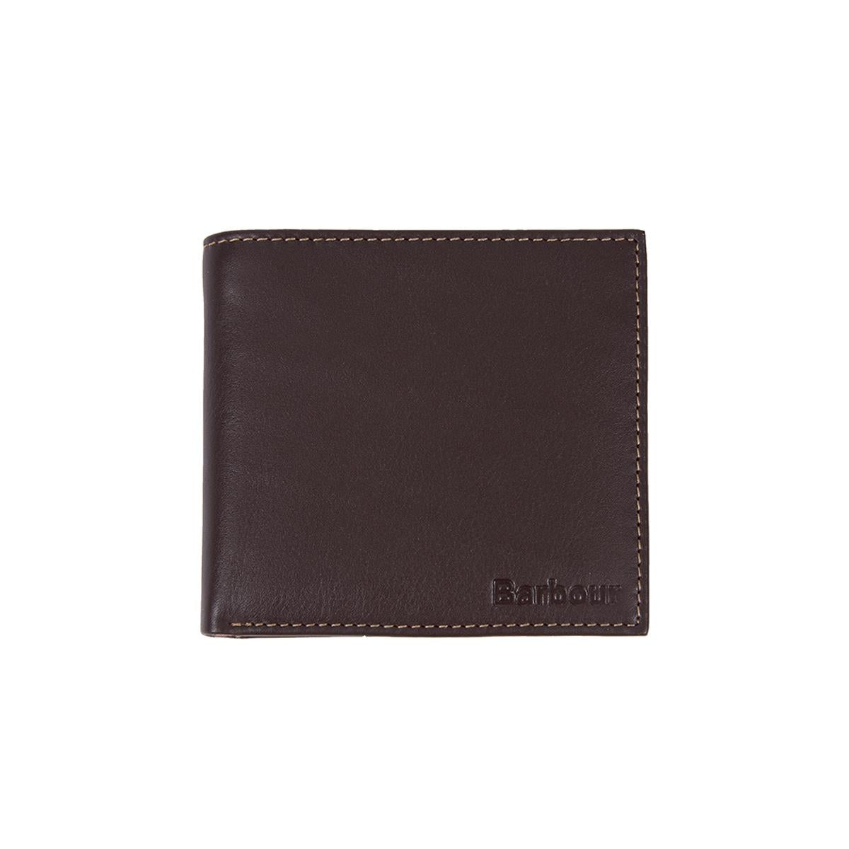 Brown/Tan Barbour Elvington Leather Billfold Coin Wallet