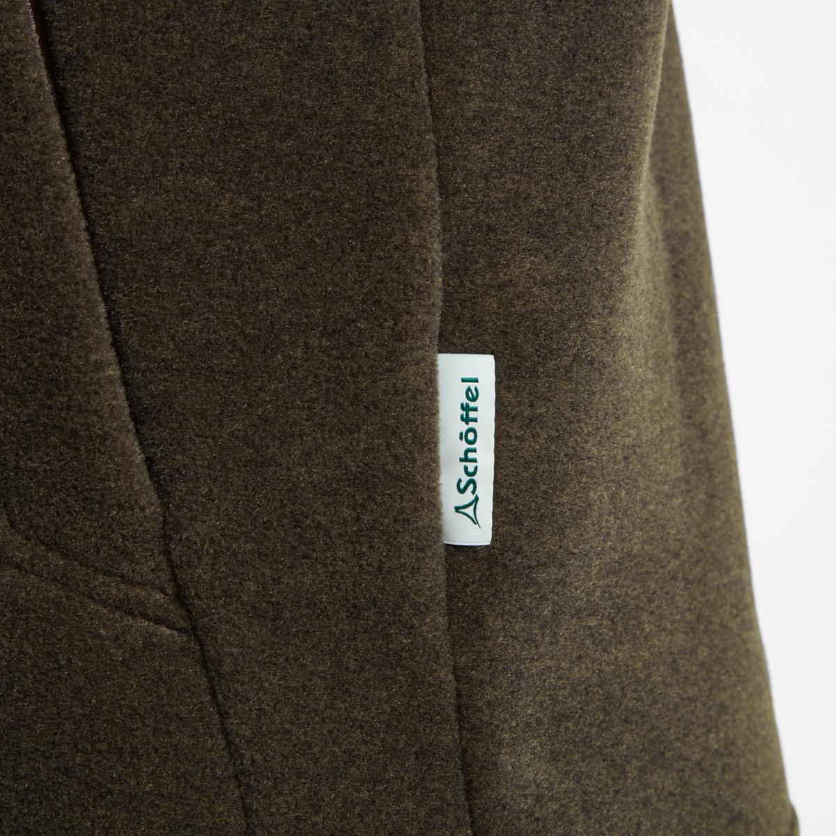 Dark Olive Schoffel Mens Berkeley 1/4 Zip Fleece Label