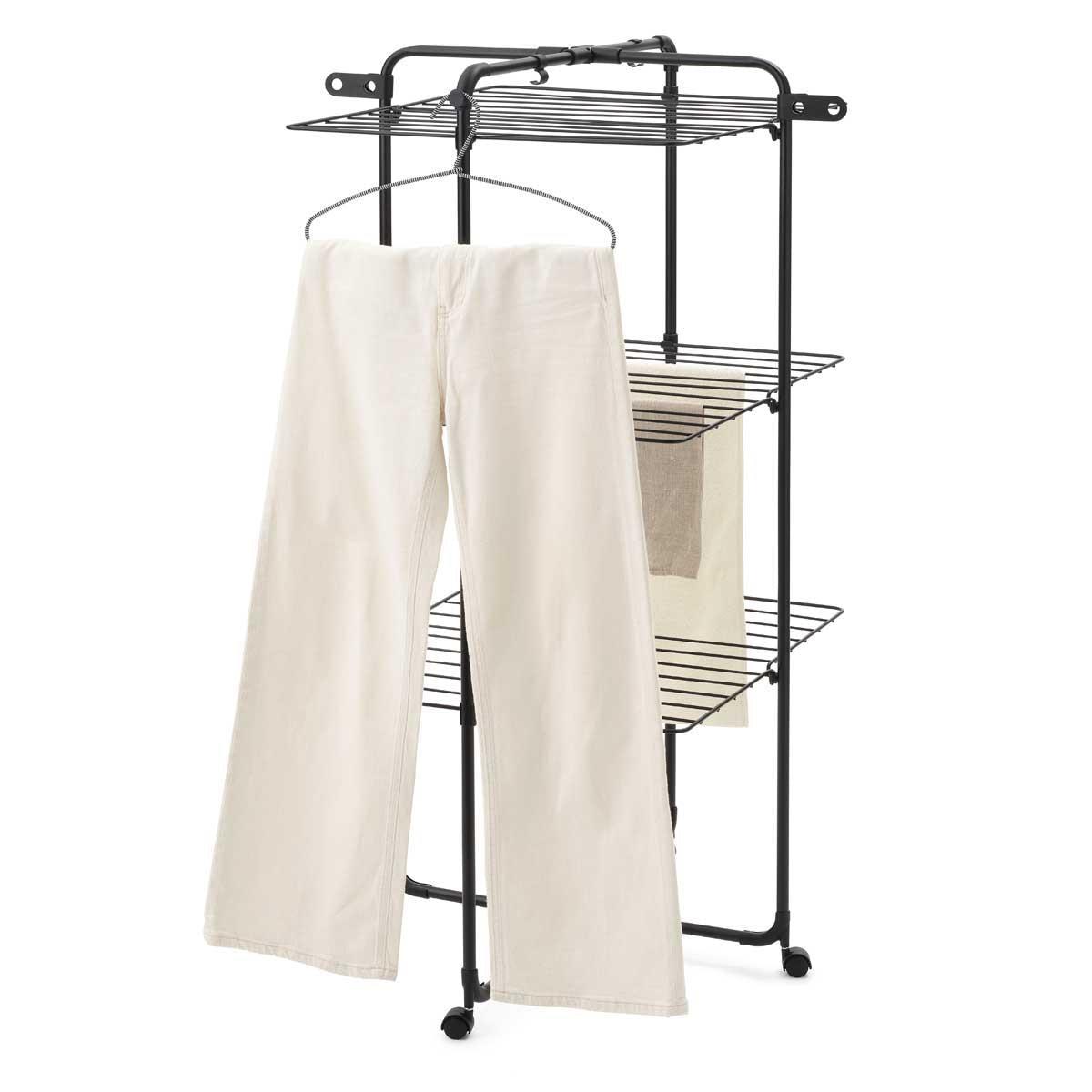 Matt Black Brabantia Tower Drying Rack 23 Metres With Hanging