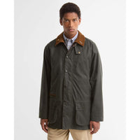 SAGE Barbour Mens Icons Beaufort Wax Jacket FRONT
