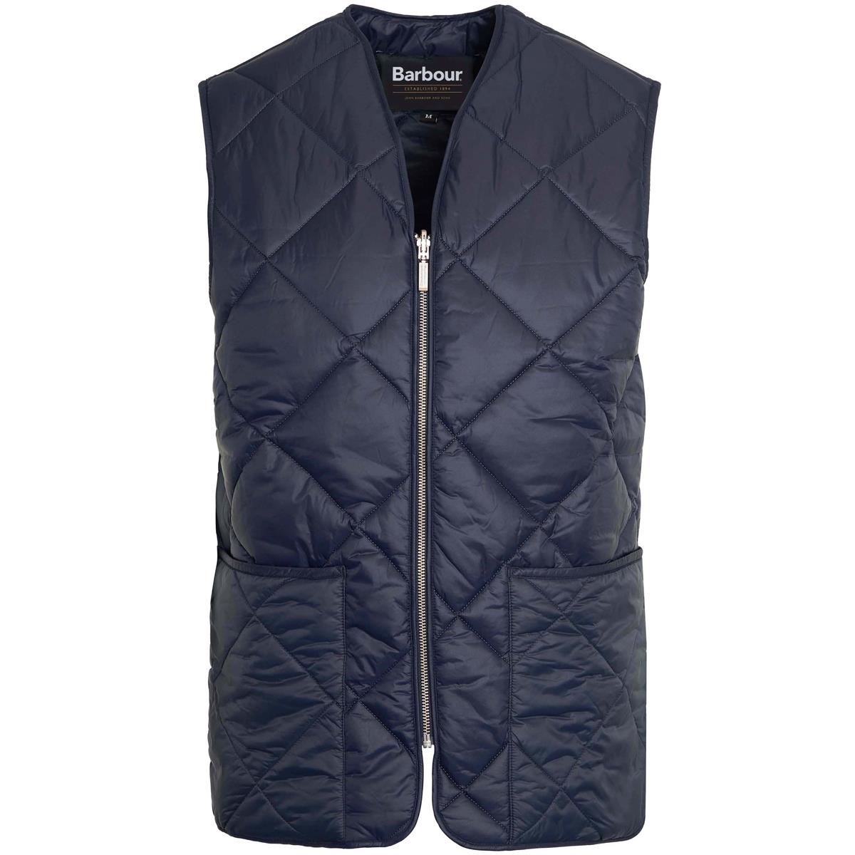 Navy Barbour Mens Large Box Quilted Liner