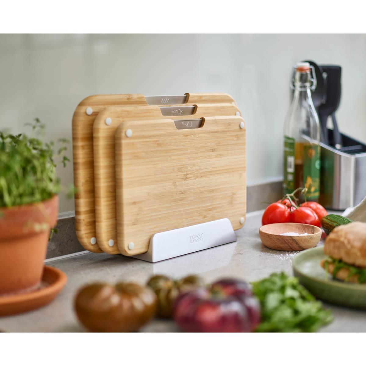 Joseph Joseph Nest Boards 3-piece Bamboo Chopping Board Set Lifestyle