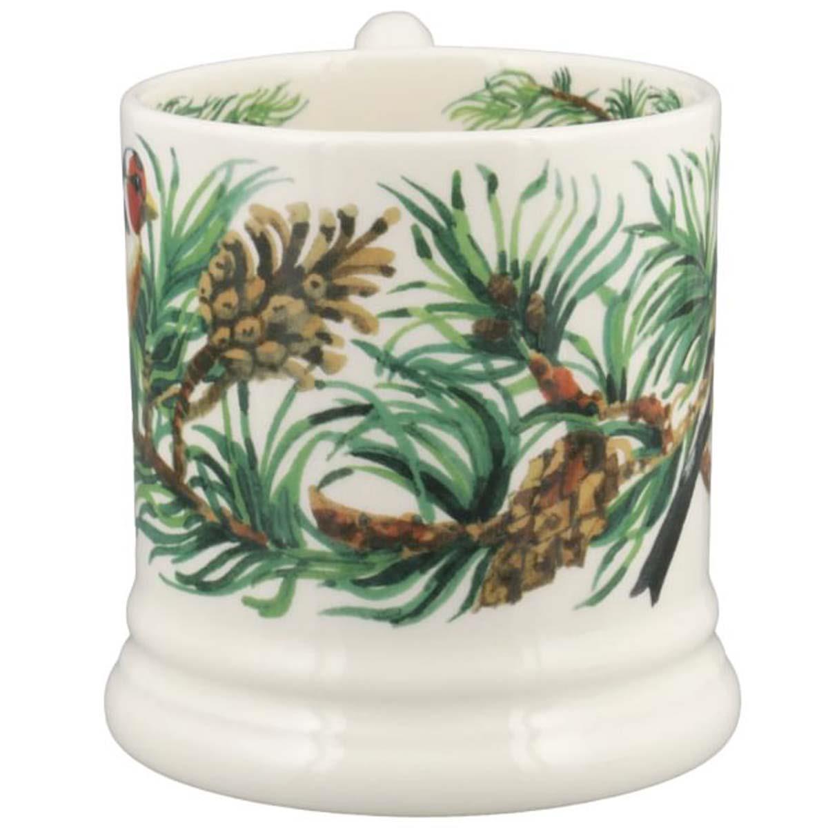 Emma Bridgewater Autumn Garden Birds Goldfinch in Spruce Half Pint Mug