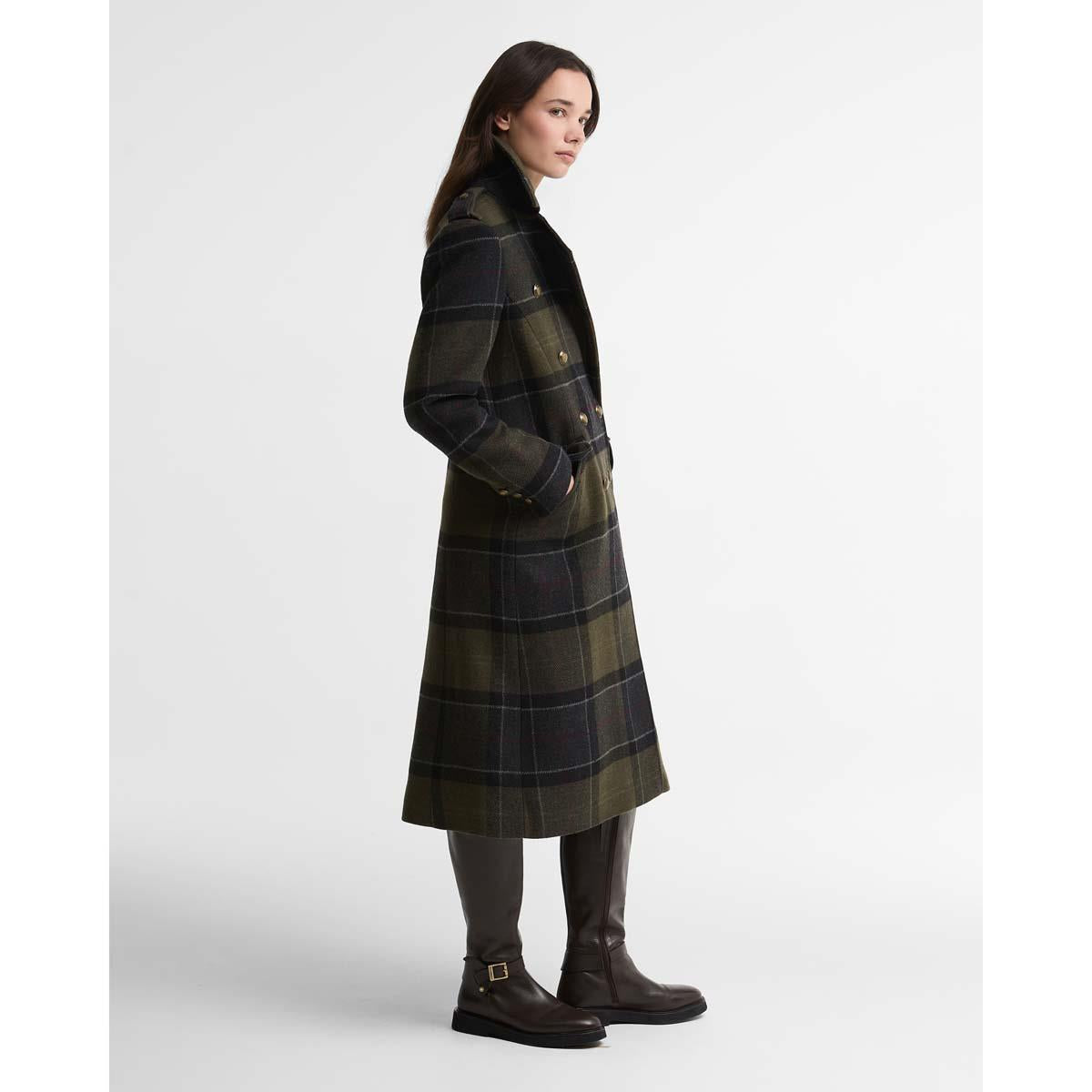 Barbour Womens Cottesmore Checked Wool Coat