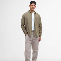 Olive Barbour Mens Bramside Relaxed Cord Shirt Open