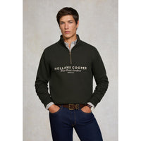 Racing Green Holland Cooper Mens Sporting Goods Quarter Zip Henley On Model
