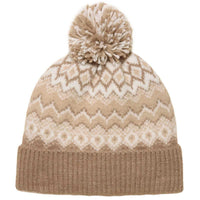 Neutral Joules Womens Kara Fairisle Bobble Hat