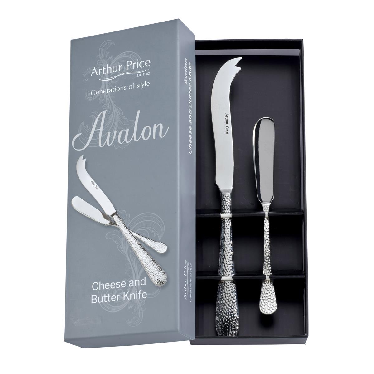 Arthur Price Stainless Steel Avalon Cheese and Butter Knife Set