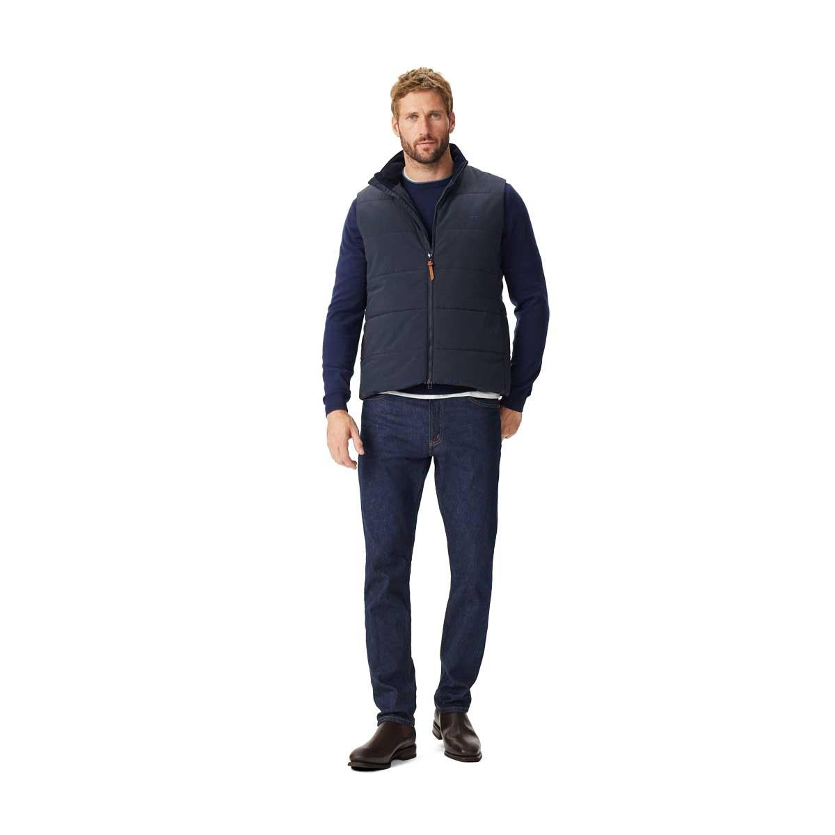 R.M. Williams Mens Padstow Vest on model