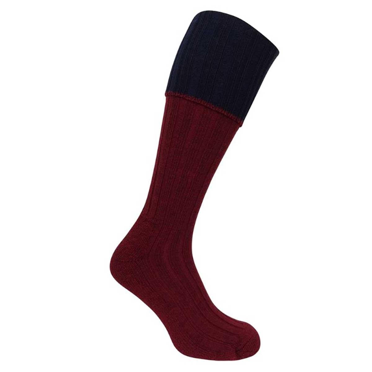 Hoggs Of Fife Mens 1901 Contrast Turnover Top Stockings