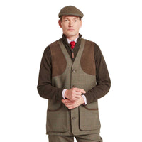 Lochlane Tweed Schoffel Mens Ptarmigan Tweed Waistcoat II On Model