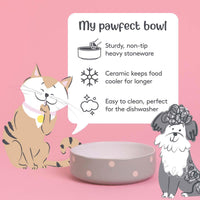 Mason Cash Polka Dot Sage Pet Bowl 13cm INFO2
